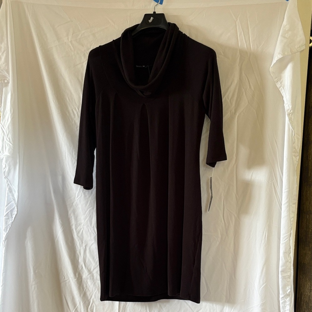 Tiana B. Rich Black Knit shift dress
